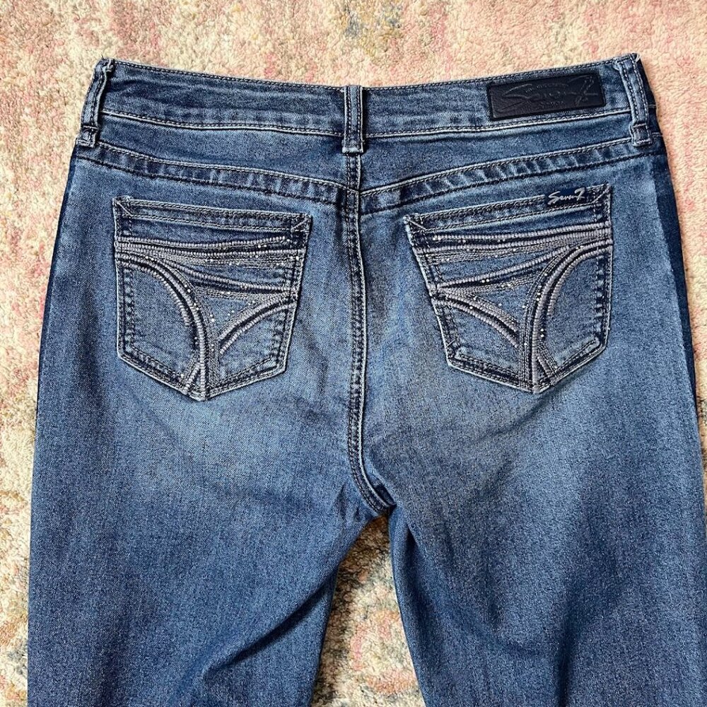 Seven7 Slim Straight Jeans Embellished Women's Size 8